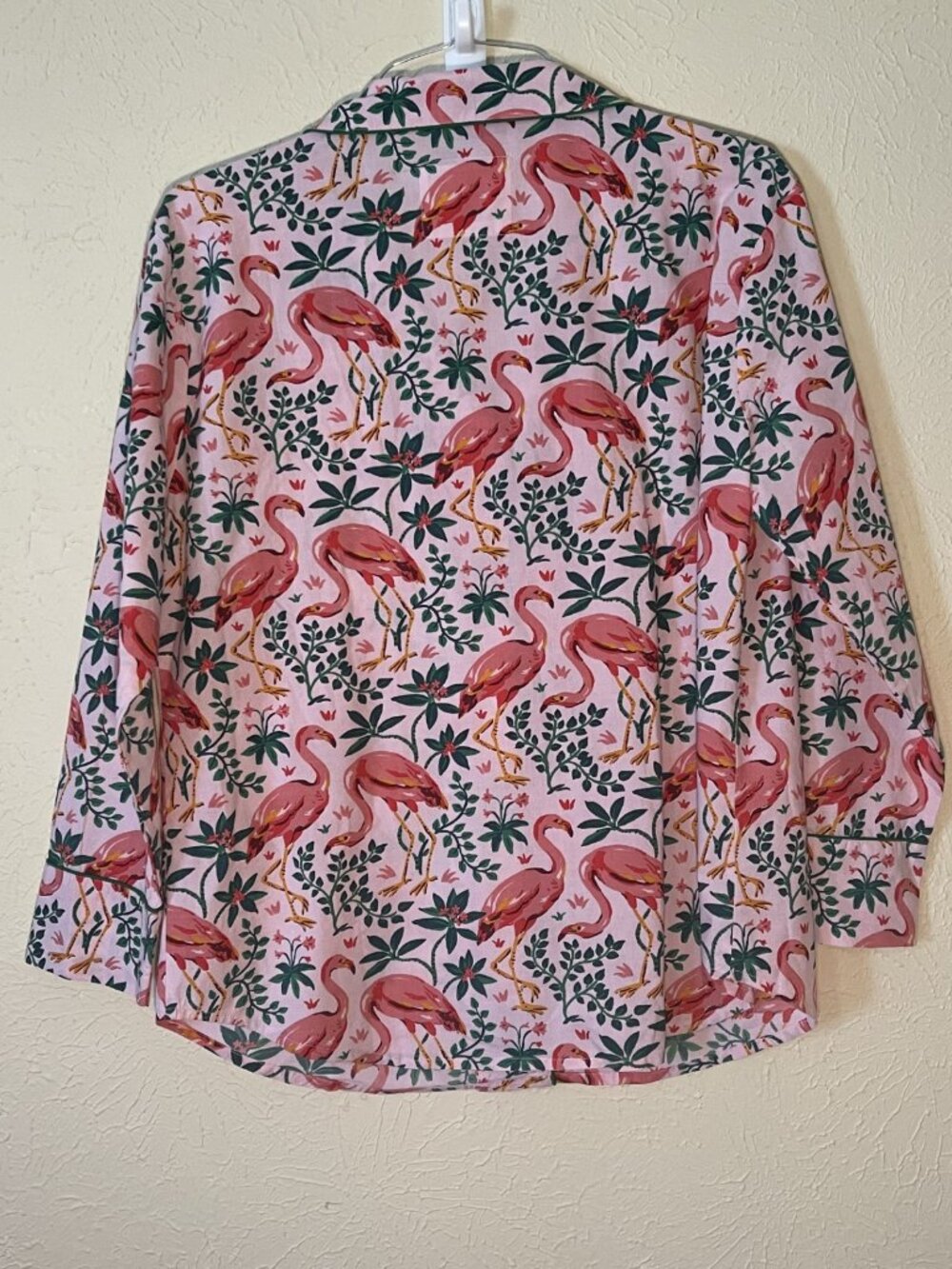 Printfresh Organic Cotton Long-Sleeve Flamingo print PJ set, Size Medium - Picture 3 of 5